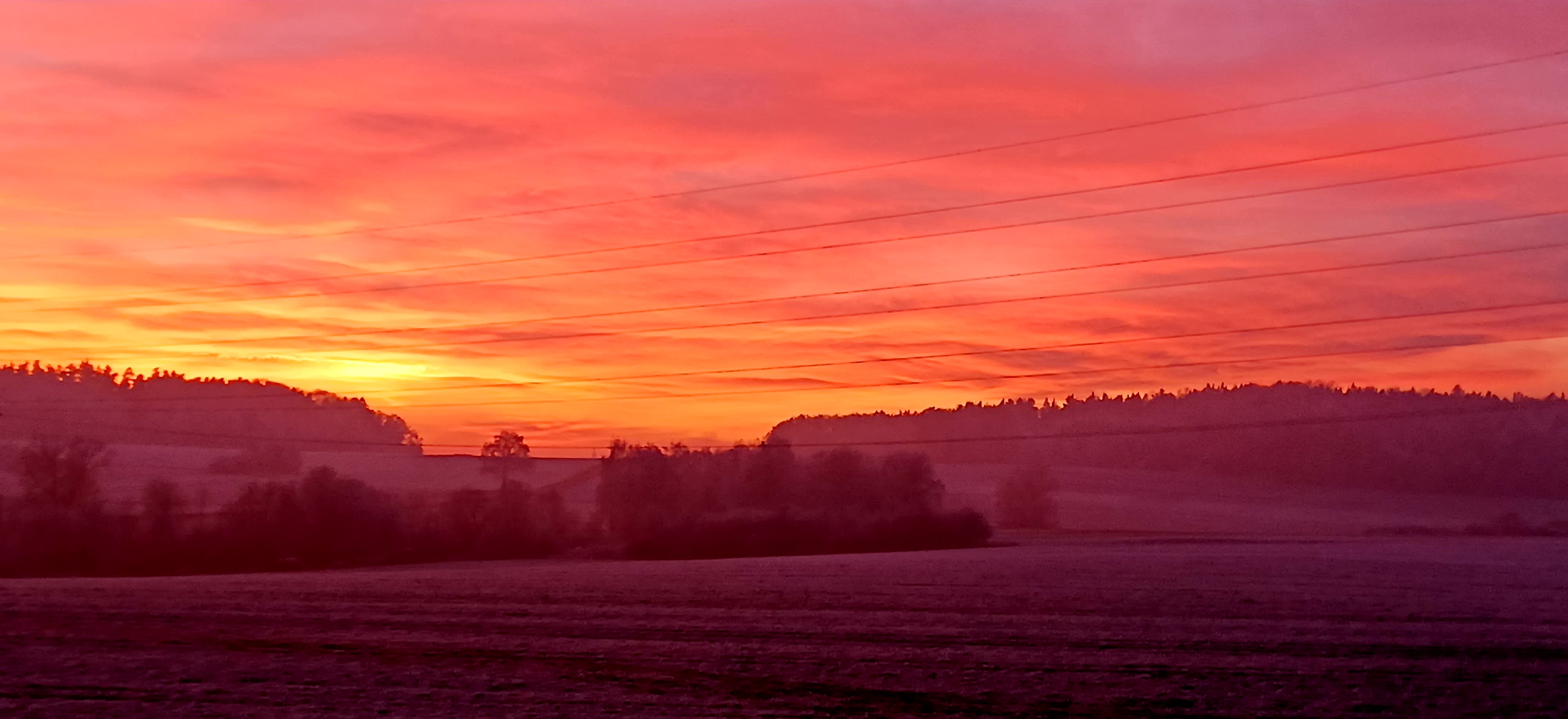 Feuriger Sonnenaufgang